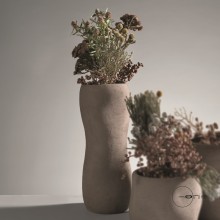 Ваза от теракота 16х38см Gorem Taupe